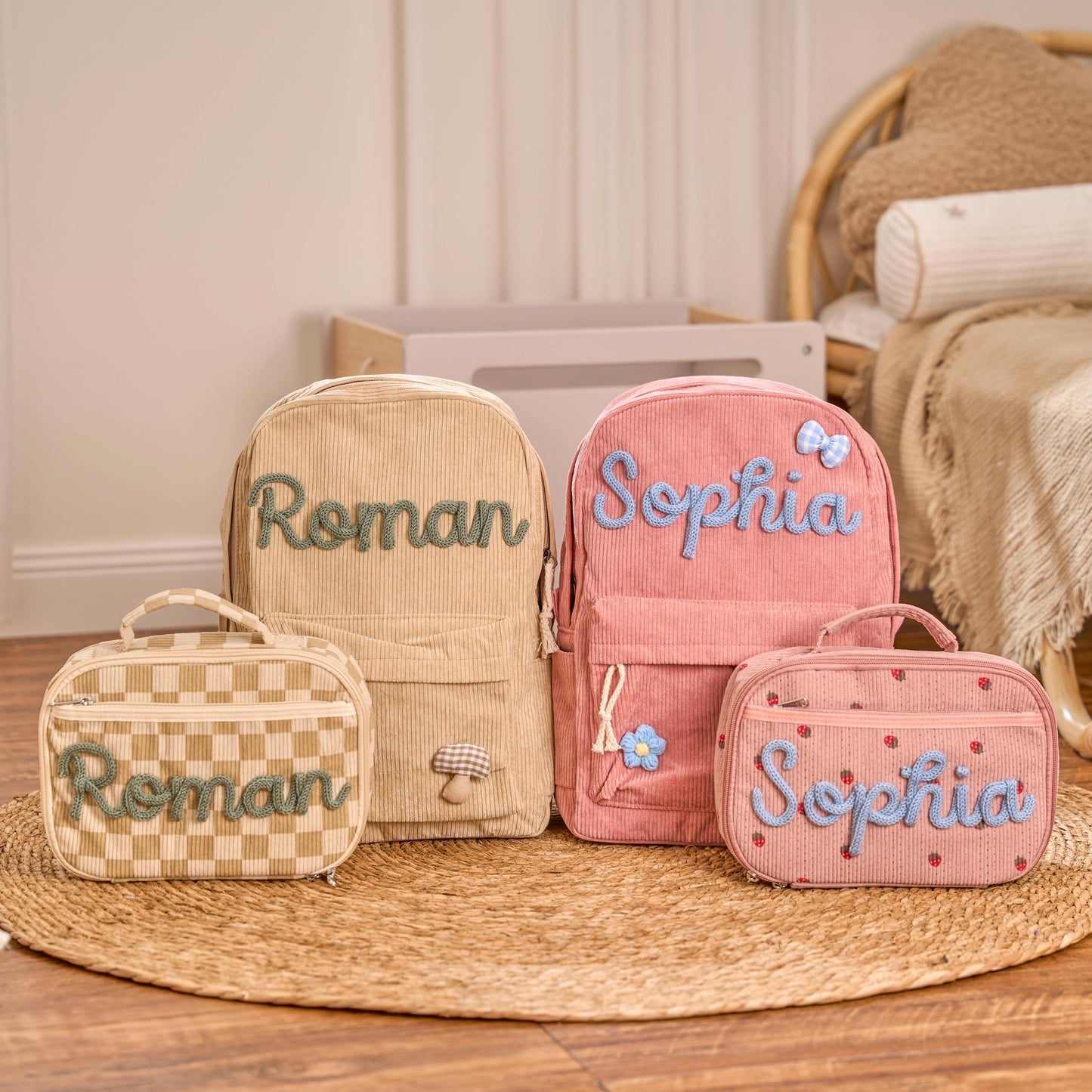 Personalized Kids Backpack Lunch Box Bag - Lightweight Durable Toddler Book Bag for Ages - Adjustable Straps - Toddler Book Bag