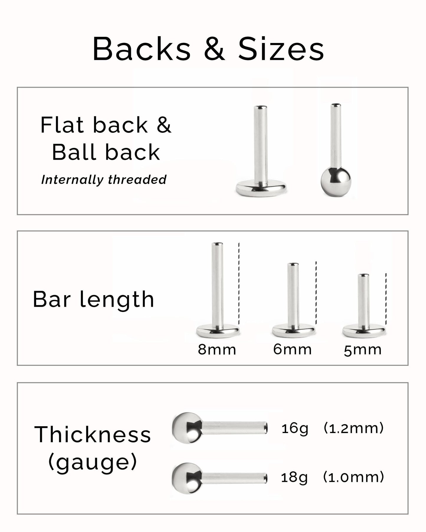 Cartilage Earring Crescent Moon Helix Earring 20G 18G 16G Sterling Silver Minimalist Stud Piercing Dainty Jewelry Ear Cuff Earring - CRT001