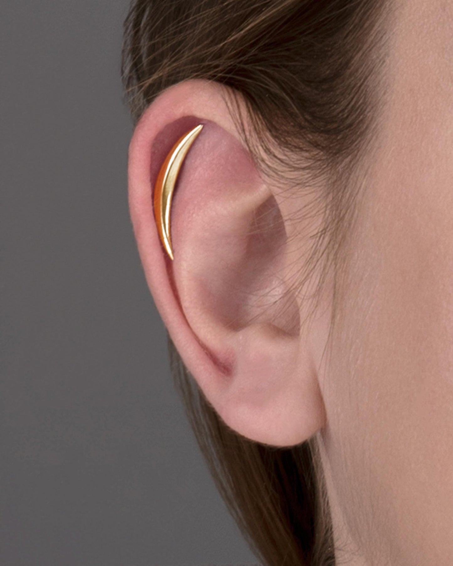 Cartilage Earring Crescent Moon Helix Earring 20G 18G 16G Sterling Silver Minimalist Stud Piercing Dainty Jewelry Ear Cuff Earring - CRT001