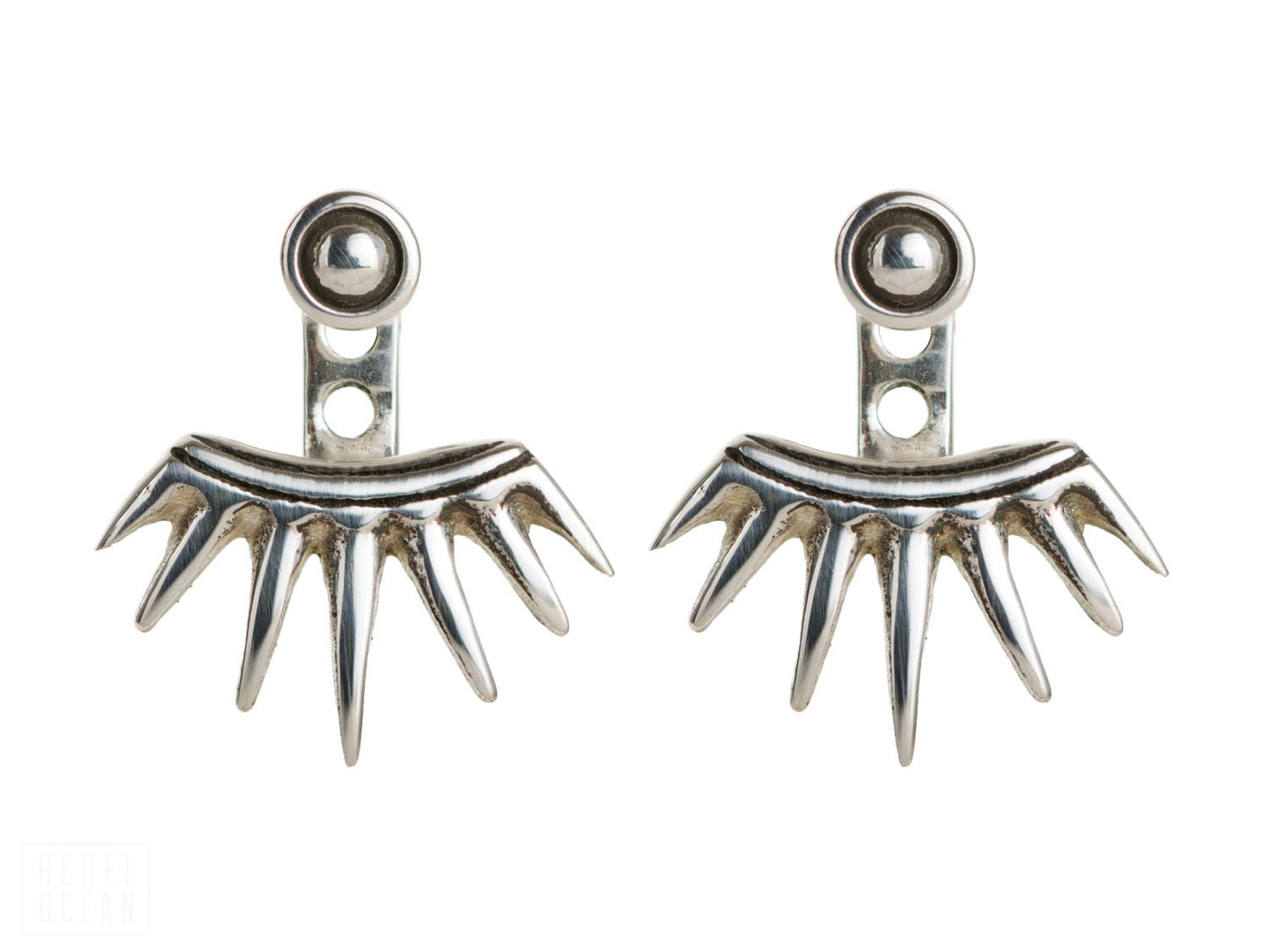 Sterling Silver Ear Jacket Earrings Sunshine Ear Cuff Earrings Boho Jewelry Gift for Her Best Christmas Gift - JKT001