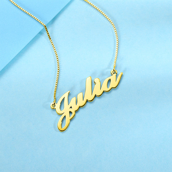 Personalized Classic Name Necklace in 18k Gold Plated