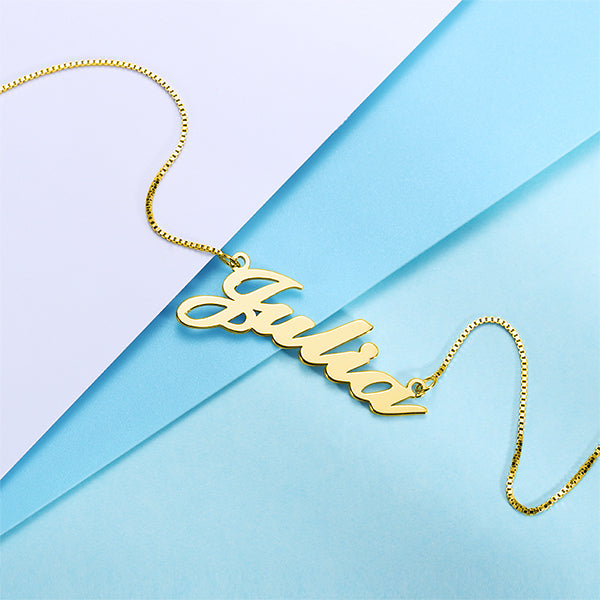Personalized Classic Name Necklace in 18k Gold Plated