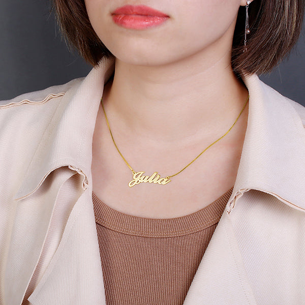 Personalized Classic Name Necklace in 18k Gold Plated