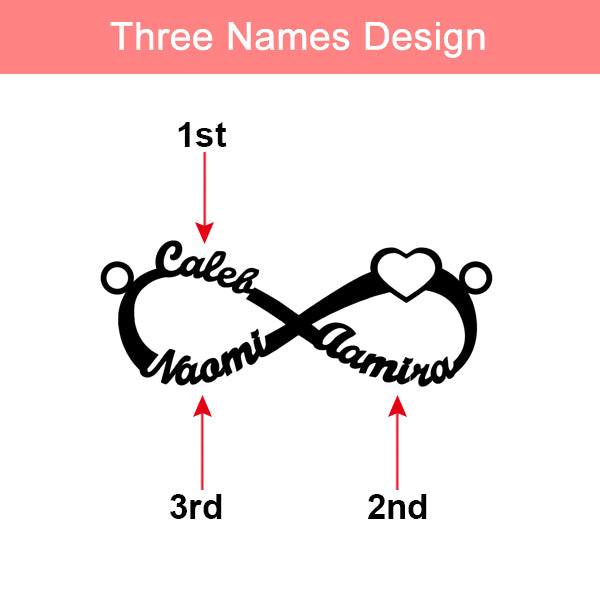 Personalized Infinity Name Necklace Sterling Silver