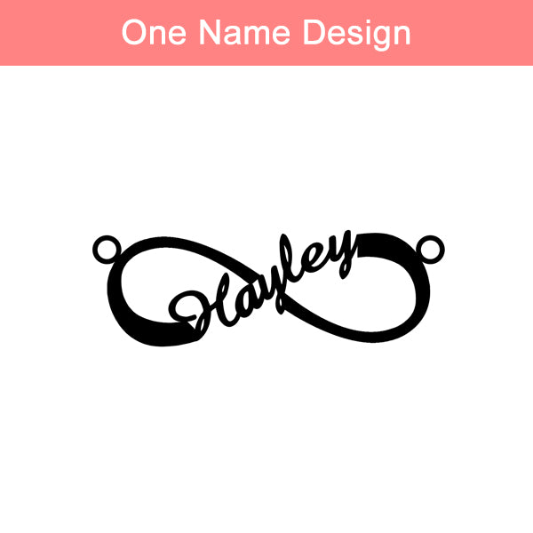 Personalized Infinity Name Necklace Sterling Silver