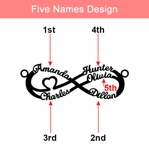 Personalized Infinity Name Necklace Sterling Silver