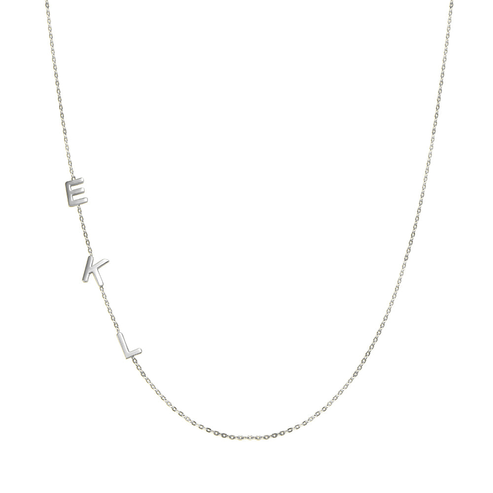 Personalized Sideways Initial Necklace