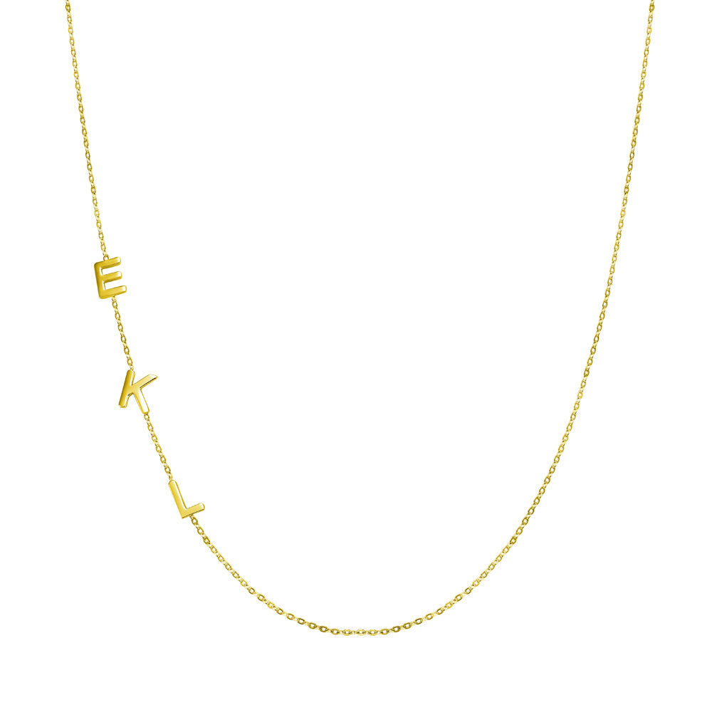 Personalized Sideways Initial Necklace