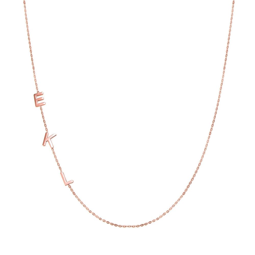 Personalized Sideways Initial Necklace