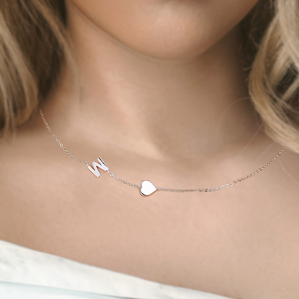 Personalized Sideways Initial Necklace