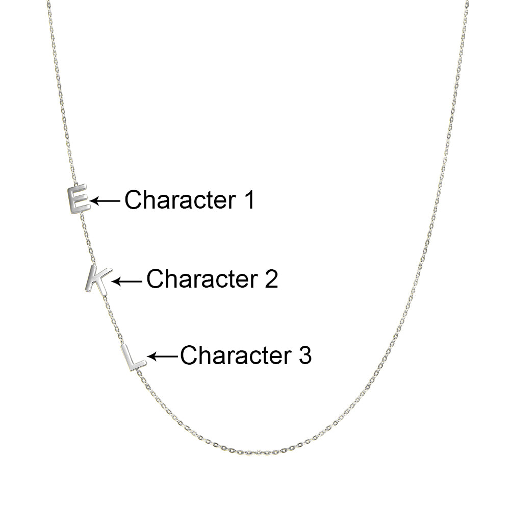 Personalized Sideways Initial Necklace