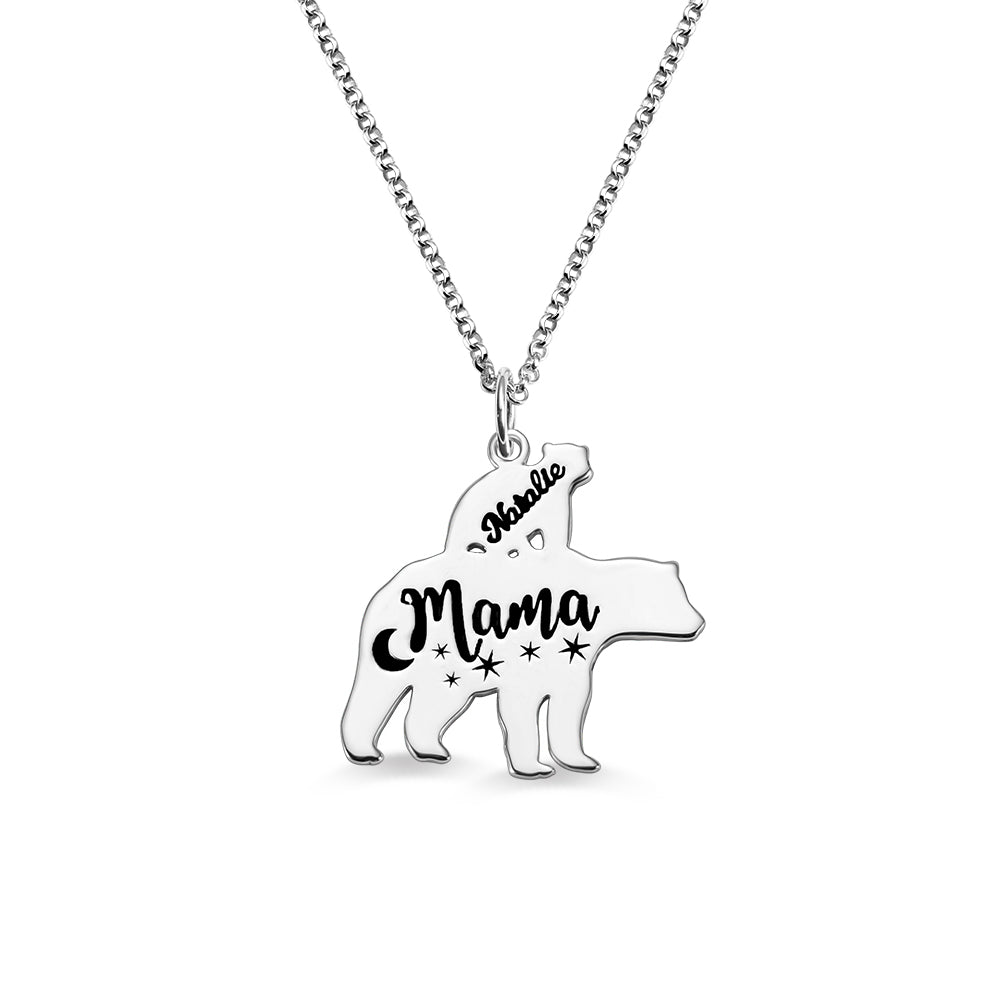 Custom-made Mother Bear Necklace for Moms