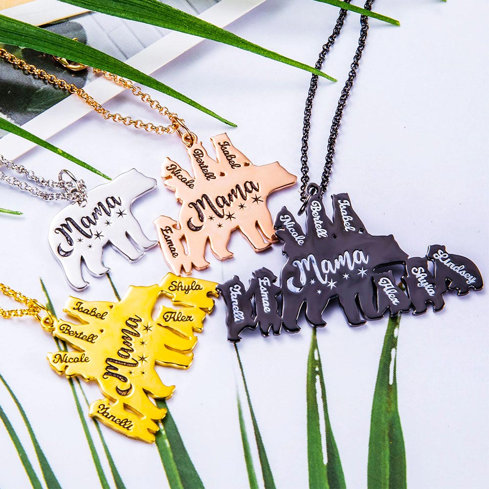 Custom-made Mother Bear Necklace for Moms