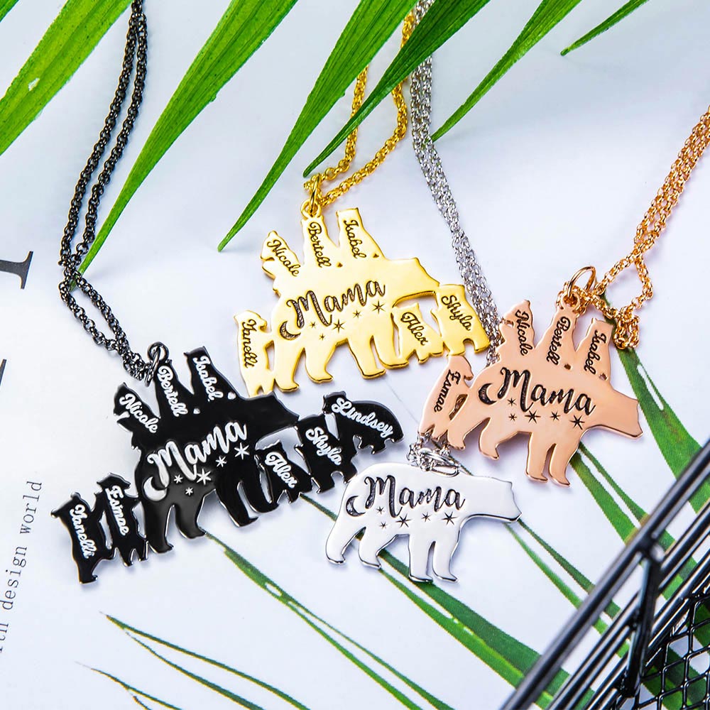 Custom-made Mother Bear Necklace for Moms