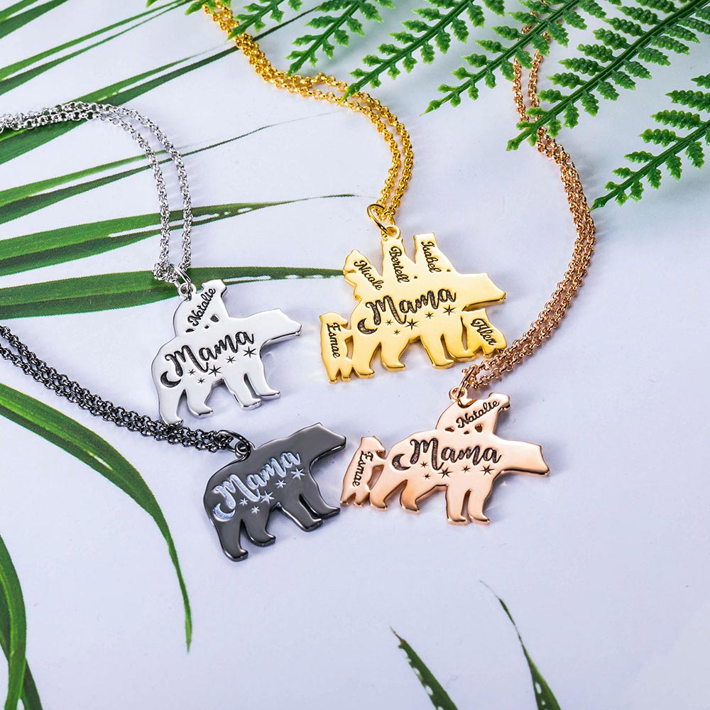 Custom-made Mother Bear Necklace for Moms