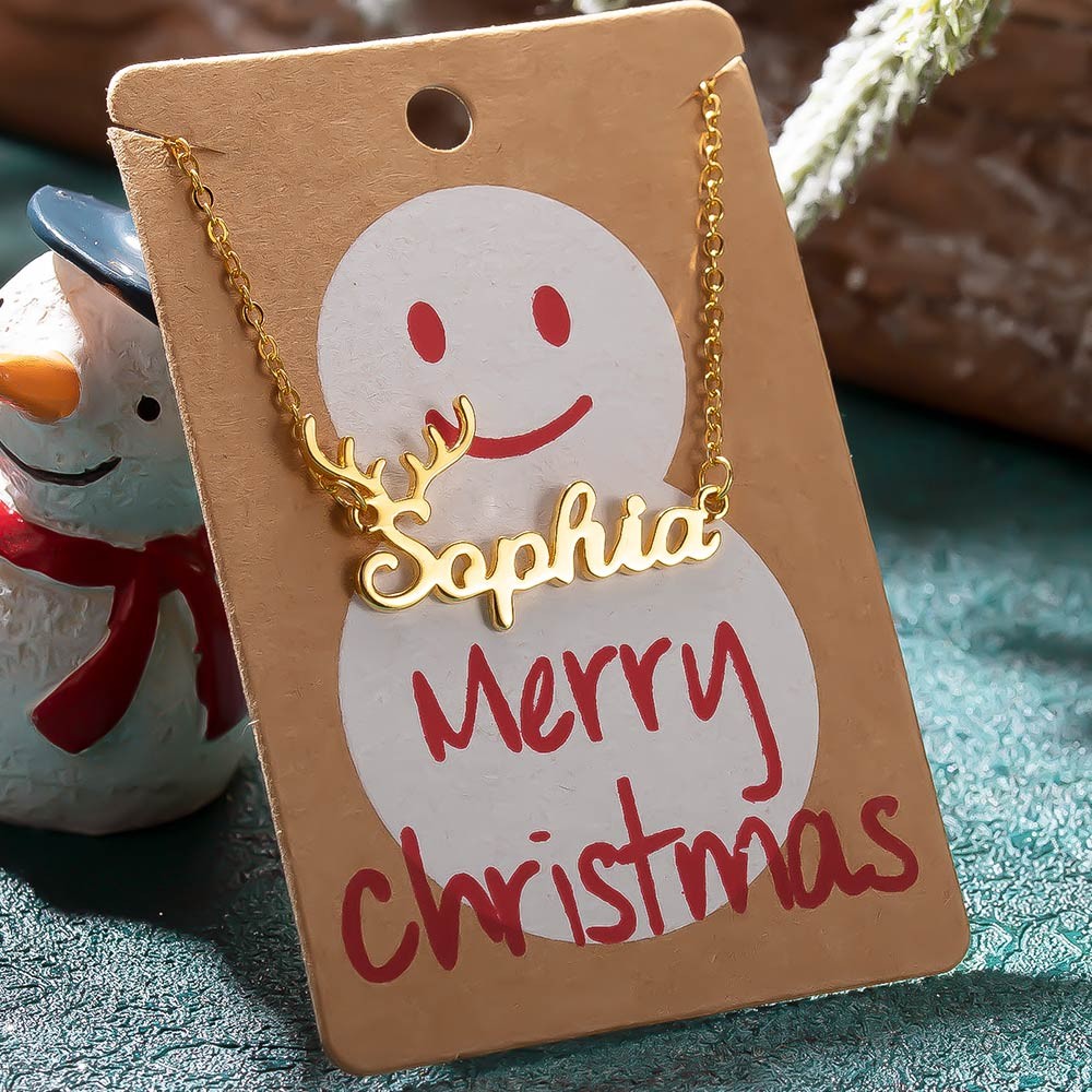 Personalized Christmas Name Necklace
