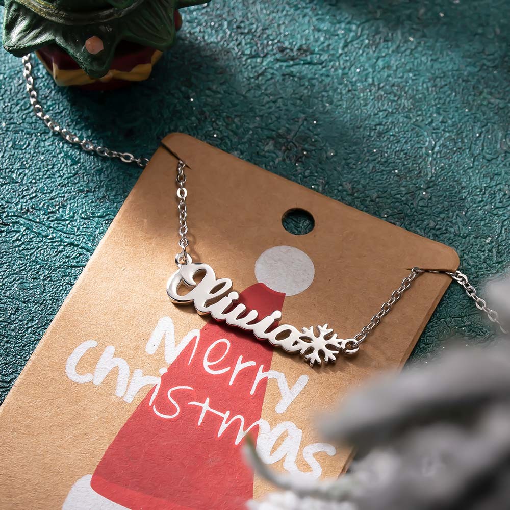 Personalized Christmas Name Necklace