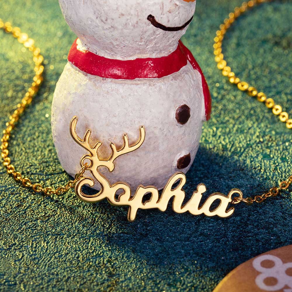 Personalized Christmas Name Necklace