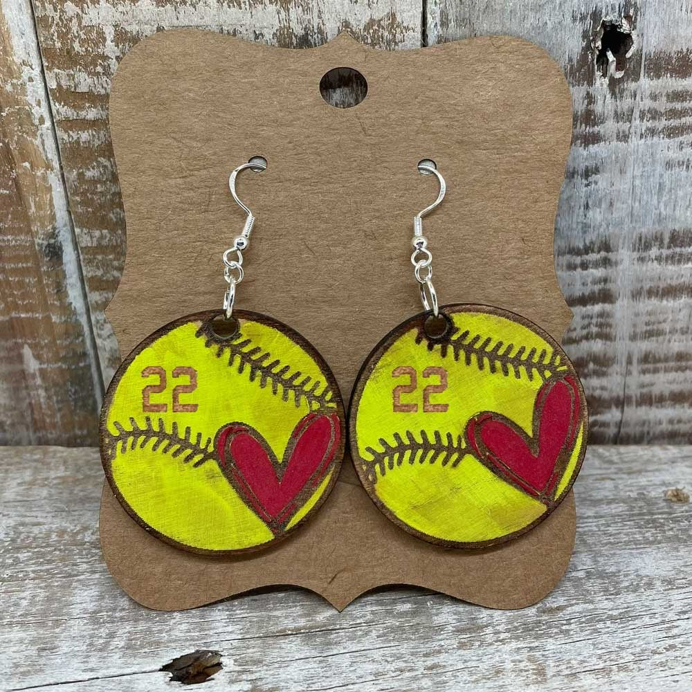 Customized Baseball/Softball Earrings