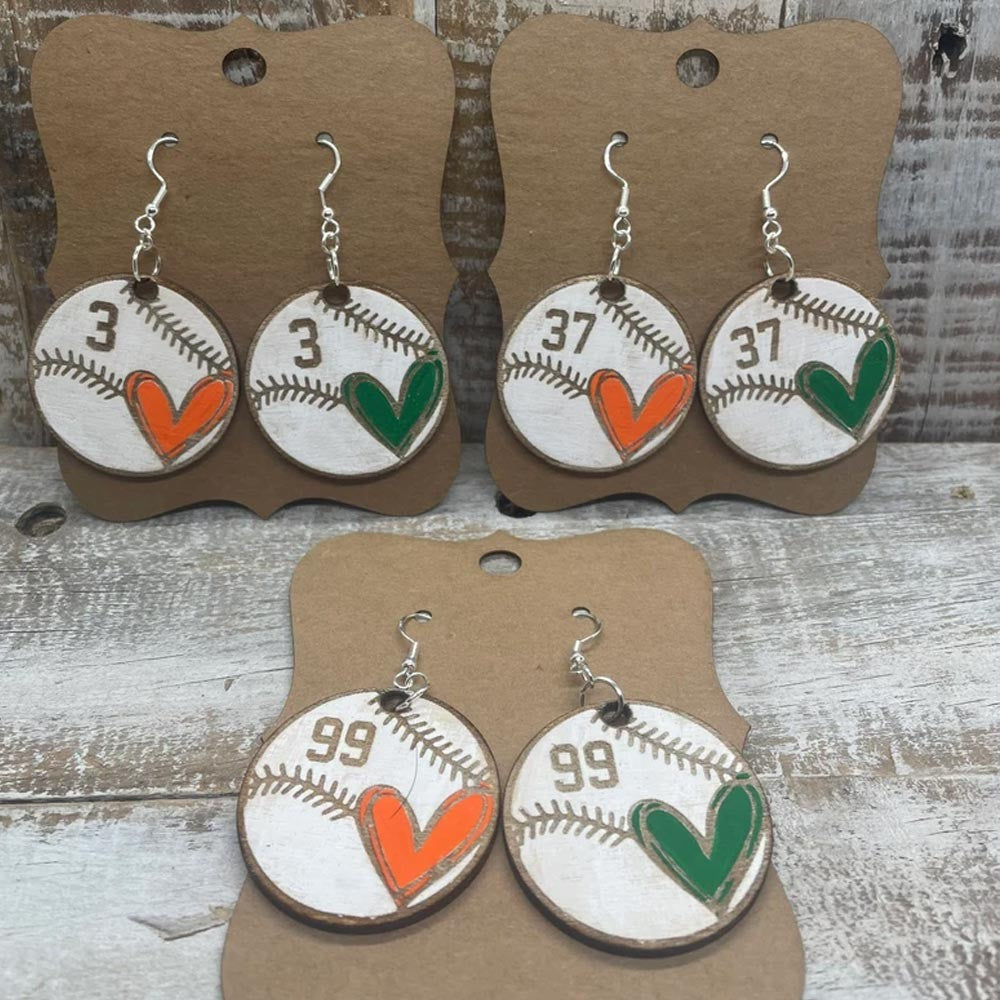 Customized Baseball/Softball Earrings