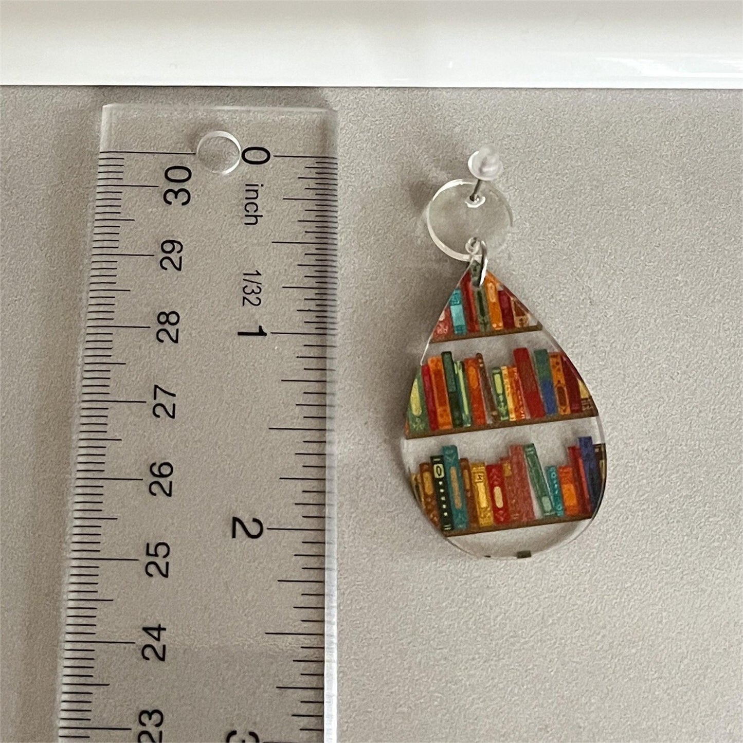 Book Nook Earrings, Librarian Earrings, Book Lover Earrings, Modern Statement Earrings