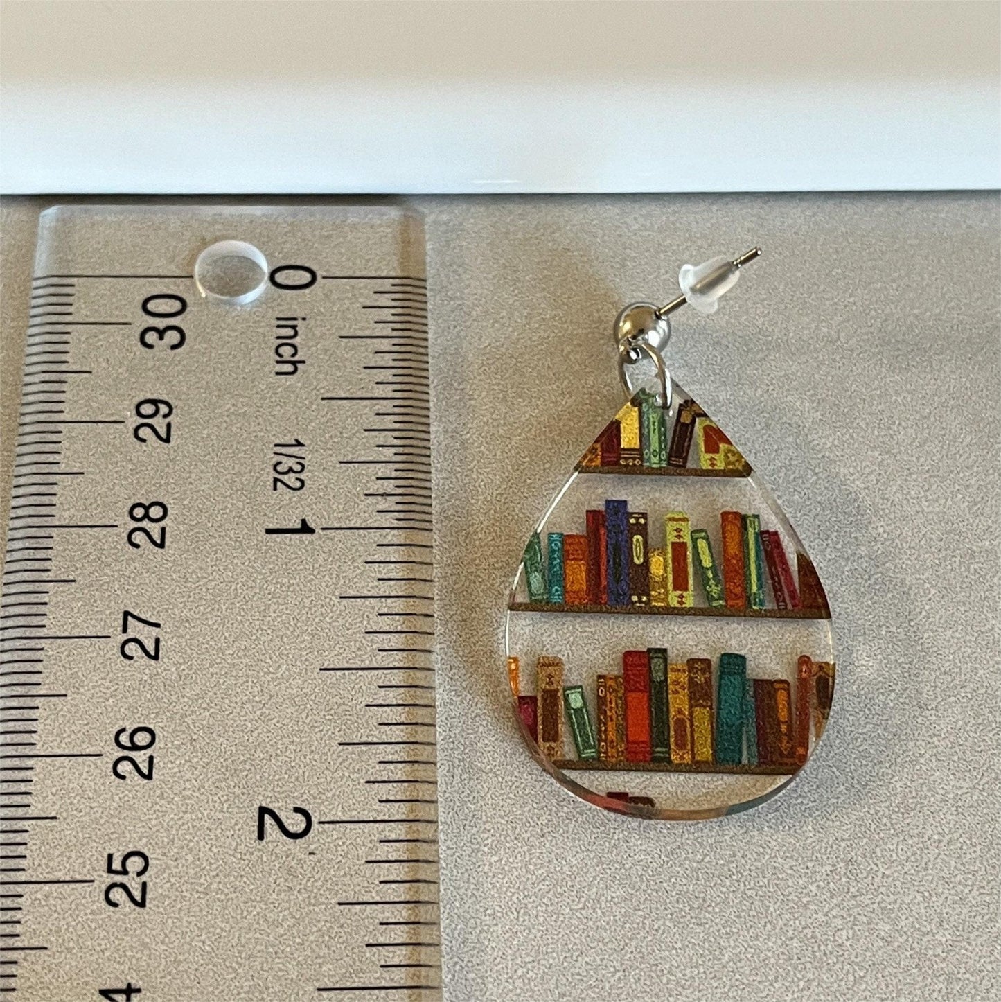 Book Nook Earrings, Librarian Earrings, Book Lover Earrings, Modern Statement Earrings