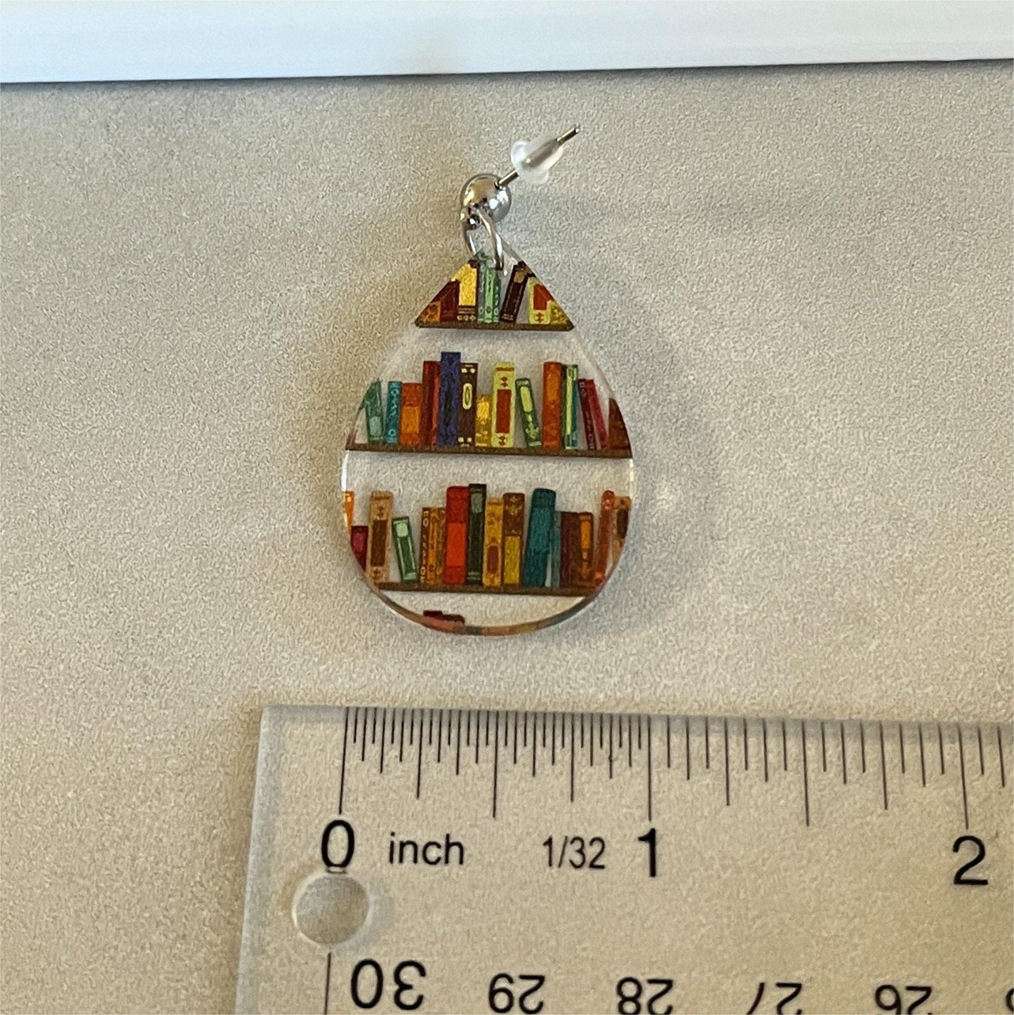 Book Nook Earrings, Librarian Earrings, Book Lover Earrings, Modern Statement Earrings