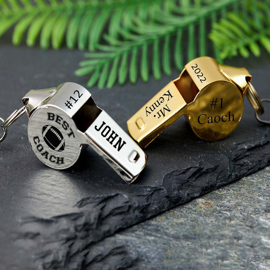 Personalized Whistle Necklace, Custom Coach Whistle Necklace, Engraved Stainless Steel, Outdoor Whistle, Personalized Teacher Gifts Coach Gifts, Sports Referee Gifts