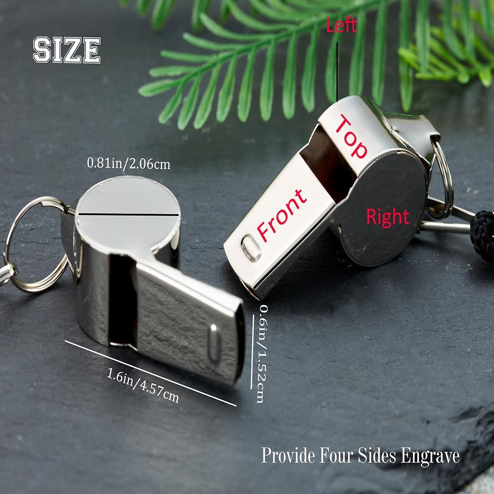 Personalized Whistle Necklace, Custom Coach Whistle Necklace, Engraved Stainless Steel, Outdoor Whistle, Personalized Teacher Gifts Coach Gifts, Sports Referee Gifts