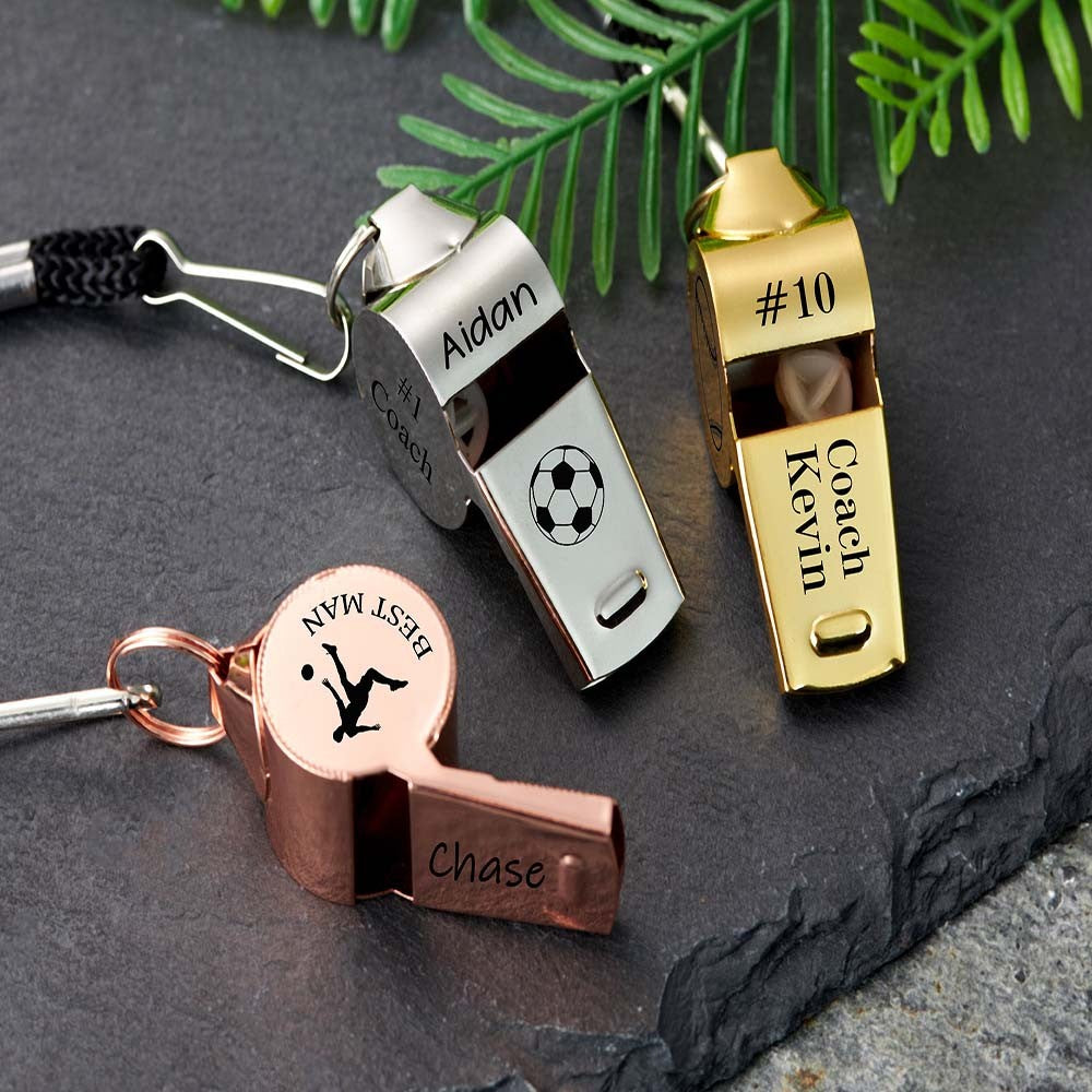 Personalized Whistle Necklace, Custom Coach Whistle Necklace, Engraved Stainless Steel, Outdoor Whistle, Personalized Teacher Gifts Coach Gifts, Sports Referee Gifts