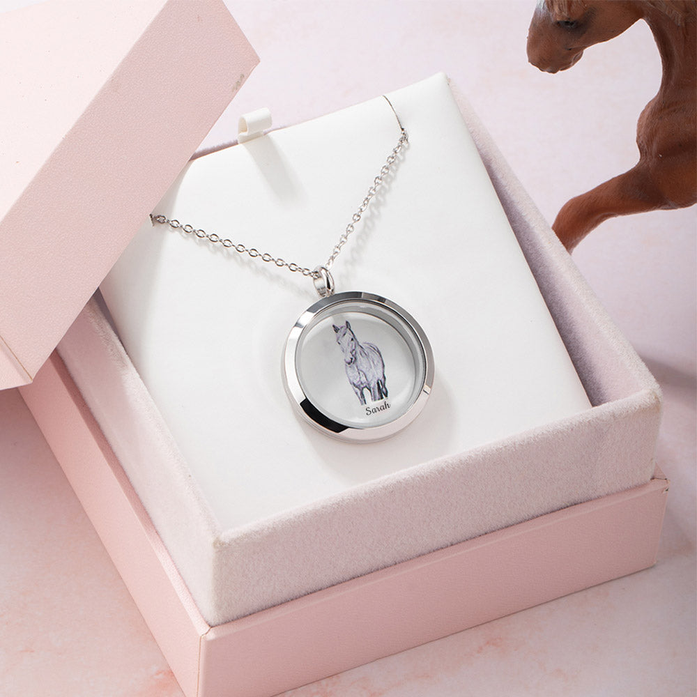 Custom Pet Fur Locket Urn Necklace with Photo & Name, Pet Keepsakes, Pet Memorial Lockets, Gift for Pet Lover, Pet Lost Gift