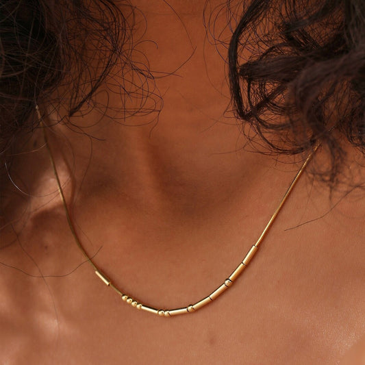 Custom Morse Code Necklace, Personalized Hidden Message Necklace, Morse Code Jewelry, Gift for Her, Best Friend Gift
