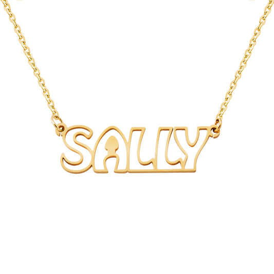Personalized Name Hollow Font Necklace, Custom Name Letter Necklace, Dainty Silver Necklace, Name Jewelry, Valentine's Day/Birthday Gifts Gift for Her