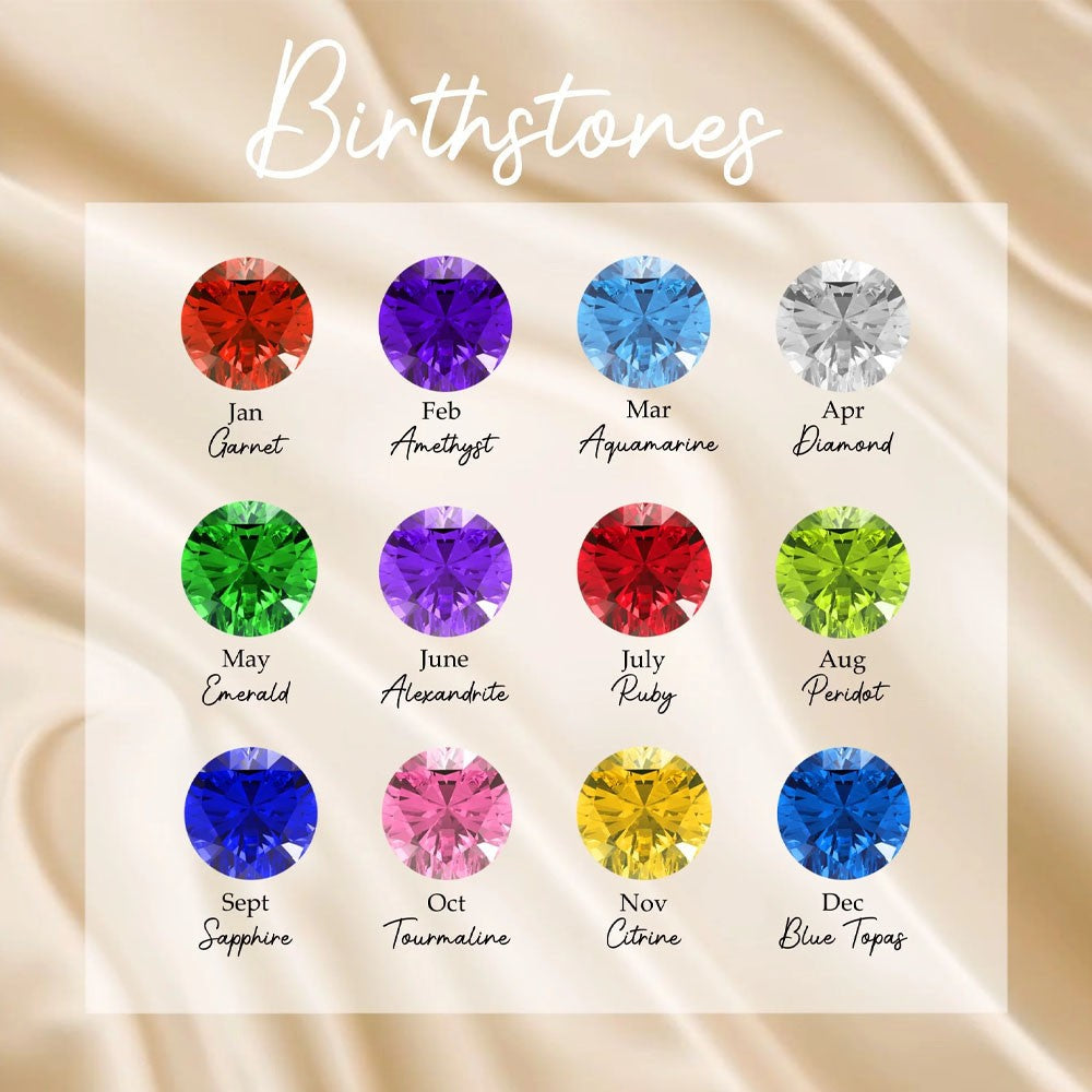 Custom Name Birthstone Earrings, Birthstone Wrap Cuff Earrings with Name Charm, Minimalist Jewelry, Birthday/Mother's Day/Anniversary Gift for Her
