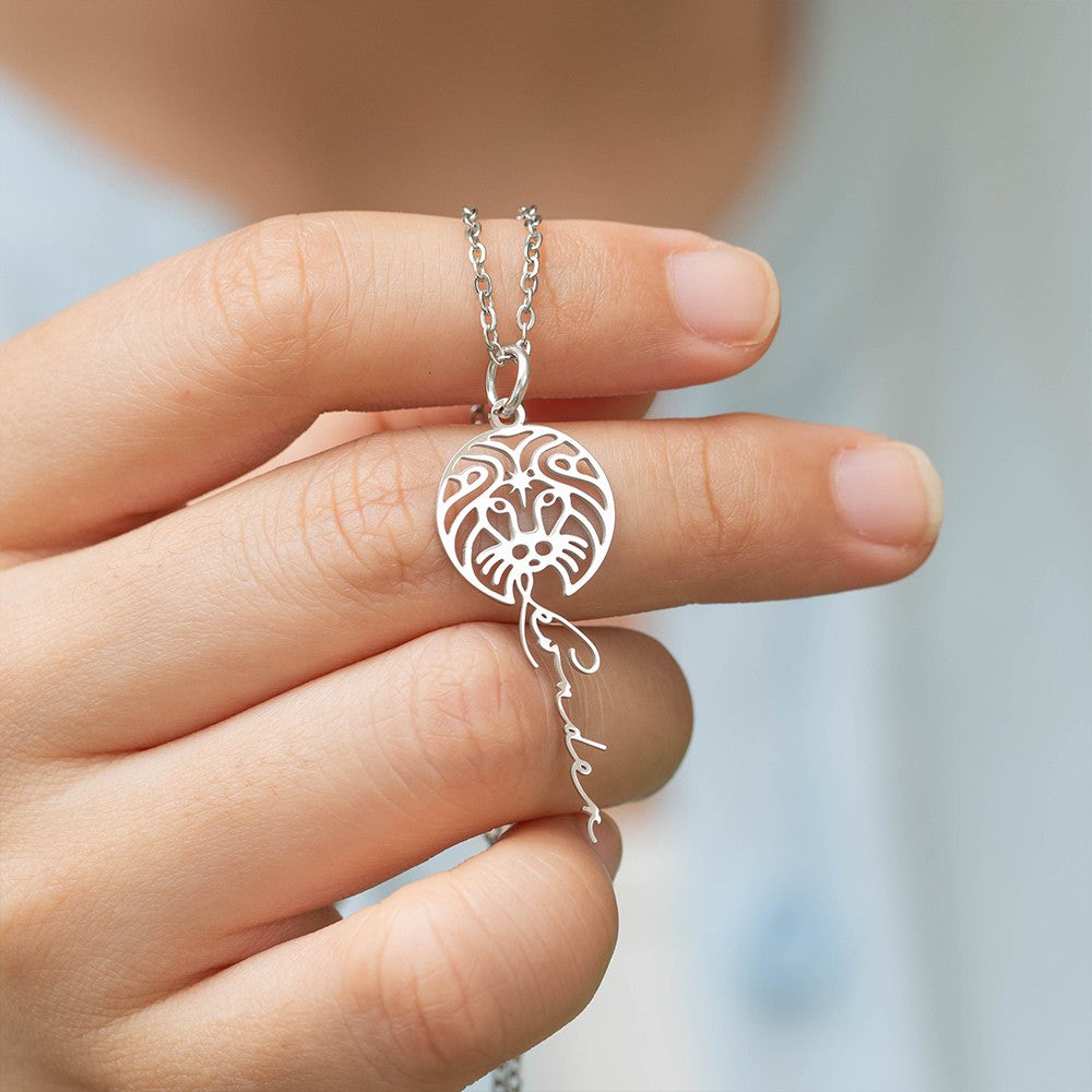 Custom Zodiac Sign Name Necklace, Sterling Silver 925 Constellation Necklace with Name, Astrology Jewelry, Birthday/Mother's Day Gift for Her/Mom