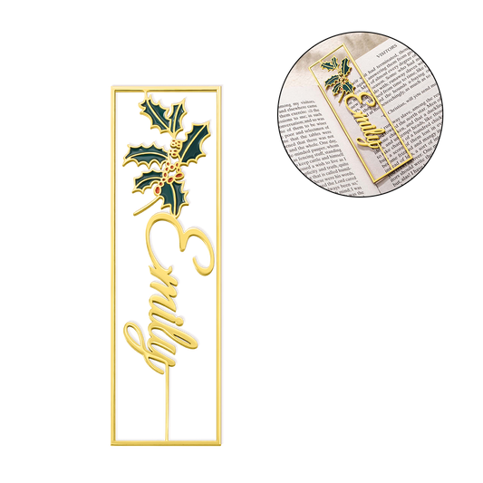 Custom Handmade Watercolor Birthday Flower Name Bookmark, Colorful Birthday Flower Stainless Steel Bookmark, Gift for Book Lovers/Readers