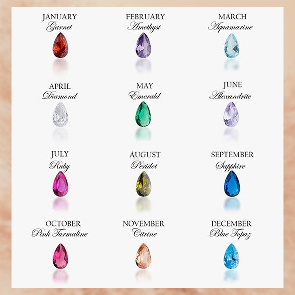 Personalized 3D Tulip Pendant with Birthstone, Custom Sideway Name Sterling Silver Necklace, Minimalism Jewelry, Birthday/Anniversary Gift for Her