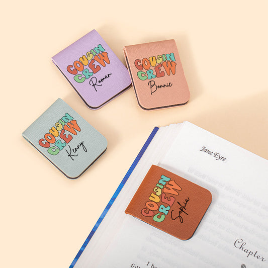 Custom Cousin Crew Bookmark,Personalize with Names, Multiple Color Options Available