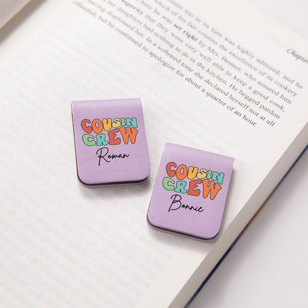 Custom Cousin Crew Bookmark,Personalize with Names, Multiple Color Options Available