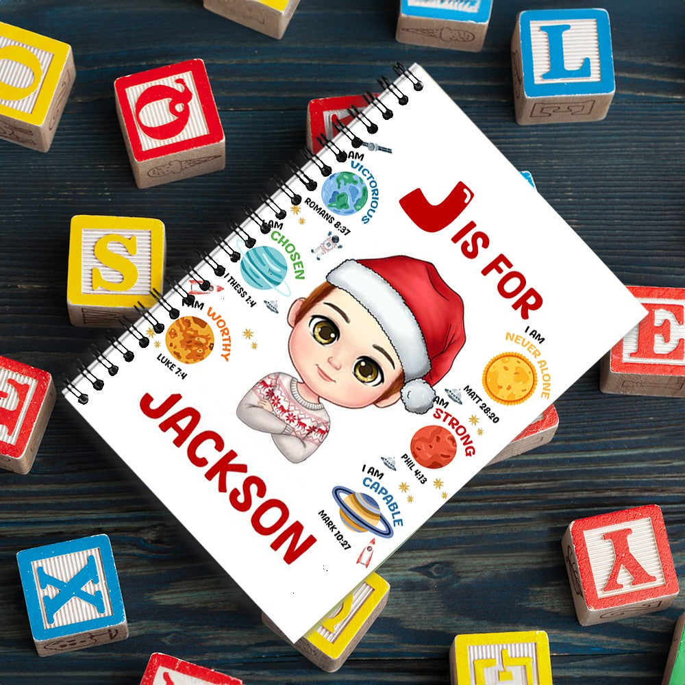 Personalized Cartoon Character Notebook with Cute Background, Custom Name A5 Notebook, School Supplies, Birthday/Christmas Gift for Boy/Girl/Kid
