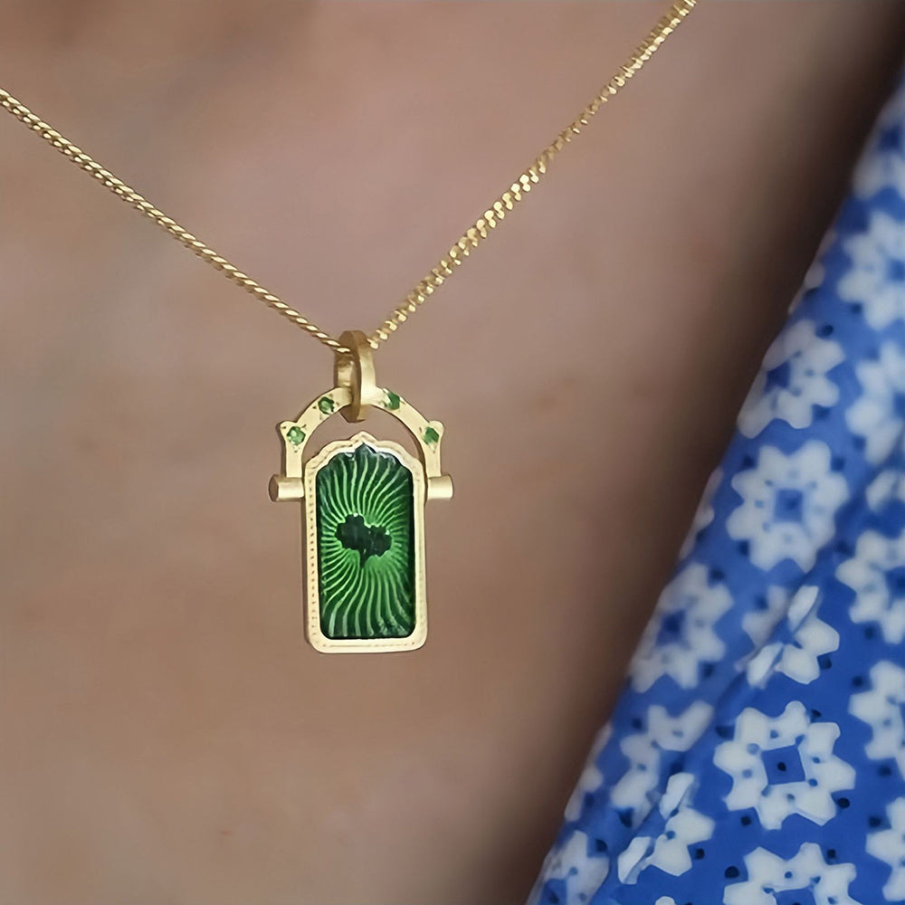 Shaking Tarot Cards, Colorful, Love Lucky Guardian Pendant Necklace, Titanium Steel