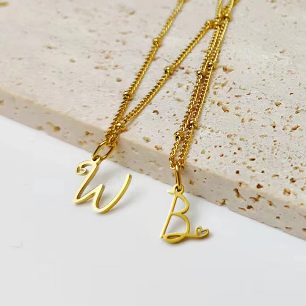 Custom Initial Necklace Personalized Letter Pendant, Custom Letter Jewelry, Personalized Letter Pendant for Her