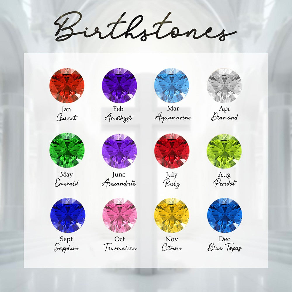Custom Birth Flower & Birthstone Necklace – Personalized Floral Pendant with Adjustable Chain, Meaningful Gift for Her
