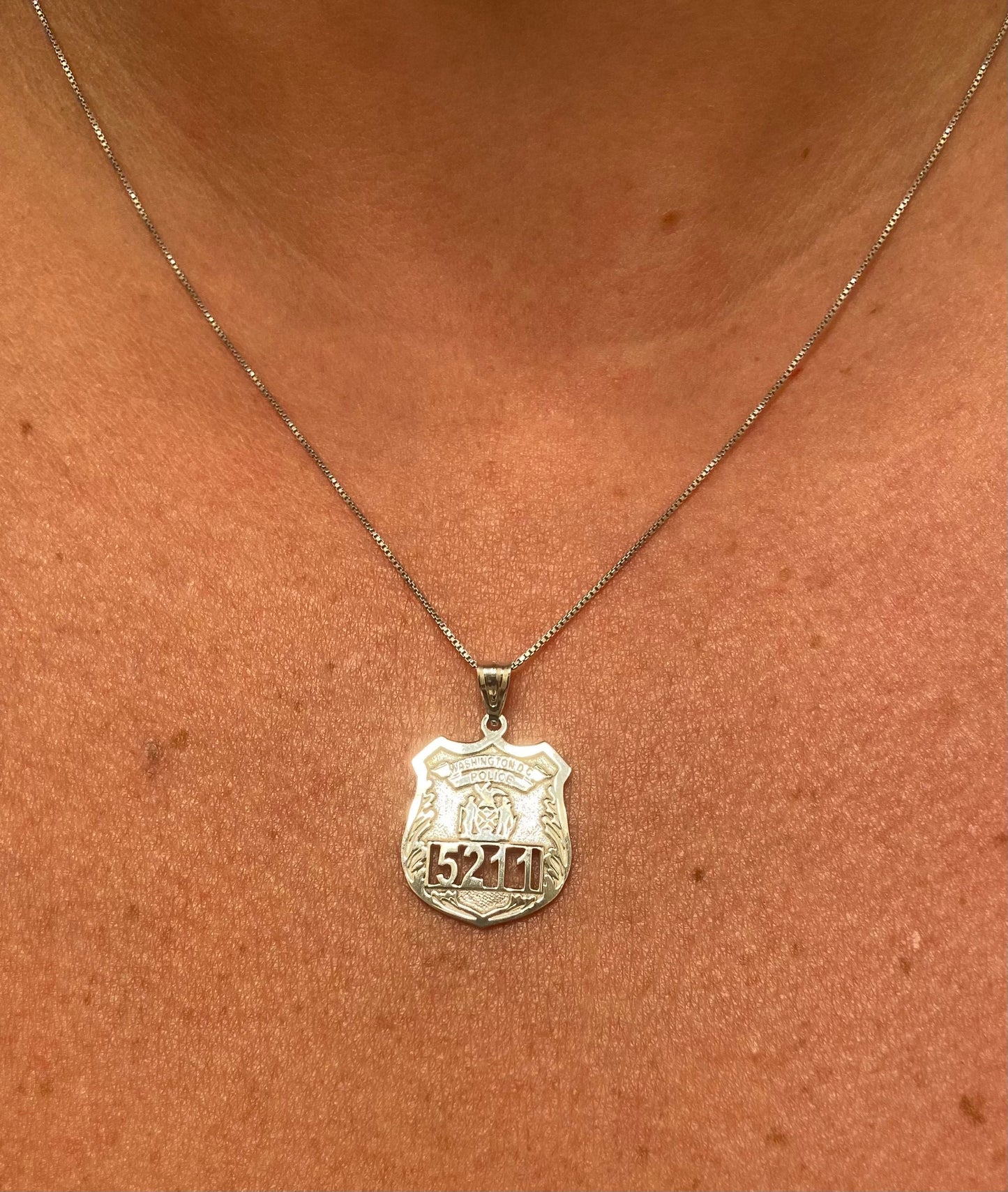 Police Officer Gifts, Police Gift, Police Badge, Personalized Police Badge Retirement Necklace with Any Number & Dept, Police Necklace