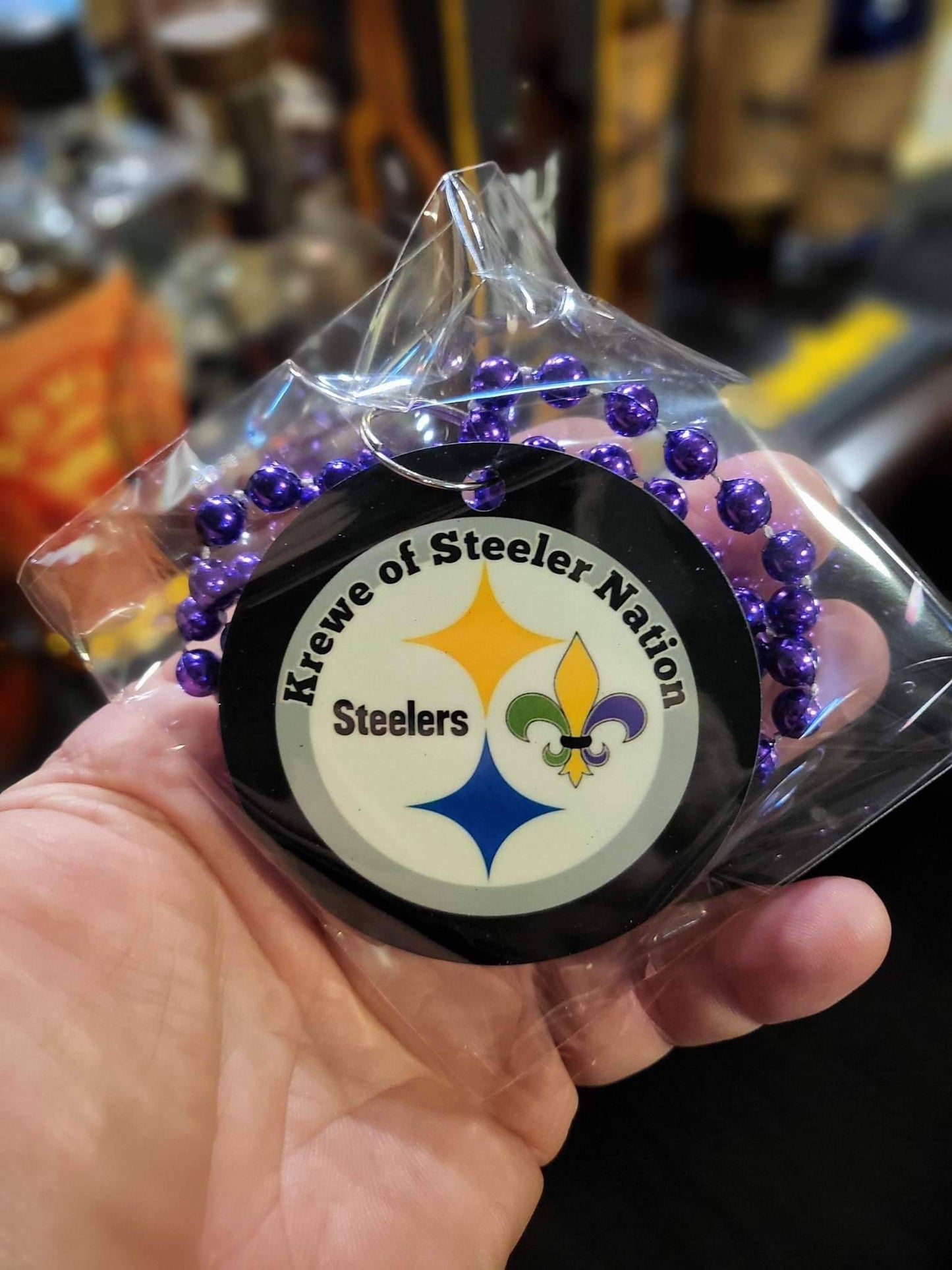SINGLE-SIDED Mardi Gras Necklace Medallions - Customized with Full Color artwork (use a pre-made design or send in your own).  Bulk packs.