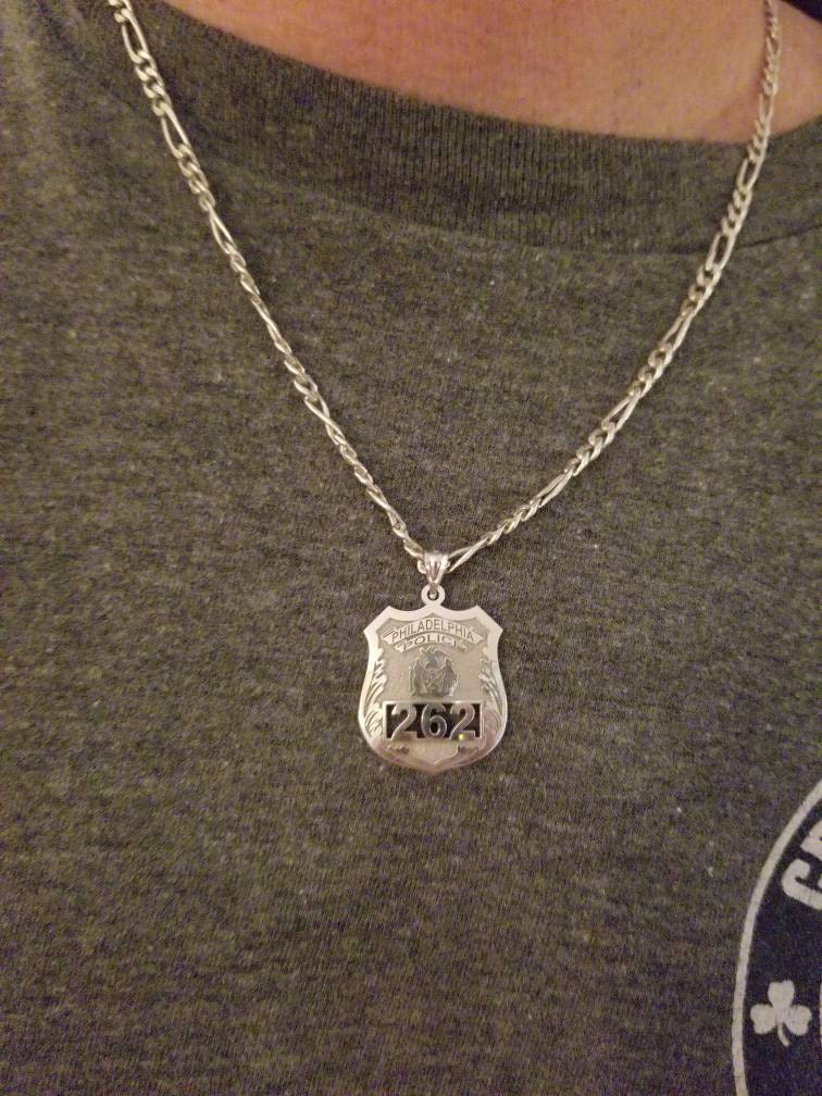 Police Officer Gifts, Police Gift, Police Badge, Personalized Police Badge Retirement Necklace with Any Number & Dept, Police Necklace