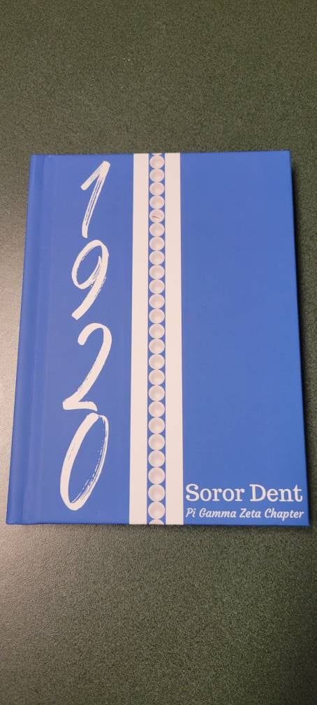 Personalized (Pearls) Zeta 1920 Jersey (Blue Cover) Hardcover Journal Matte | Diary | Blue and White | 1920 | ZPB Inspired | Sorority Gifts