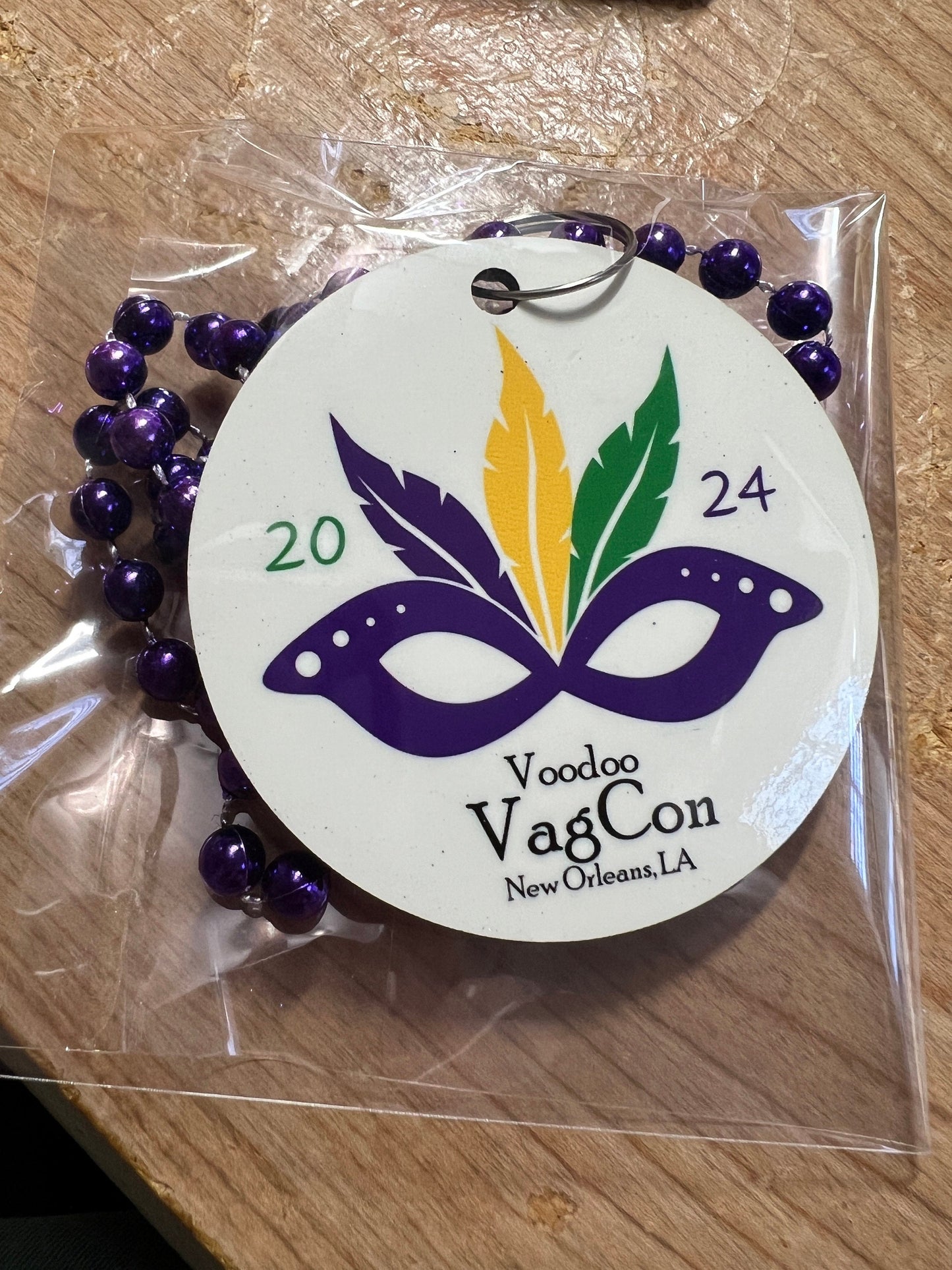 SINGLE-SIDED Mardi Gras Necklace Medallions - Customized with Full Color artwork (use a pre-made design or send in your own).  Bulk packs.