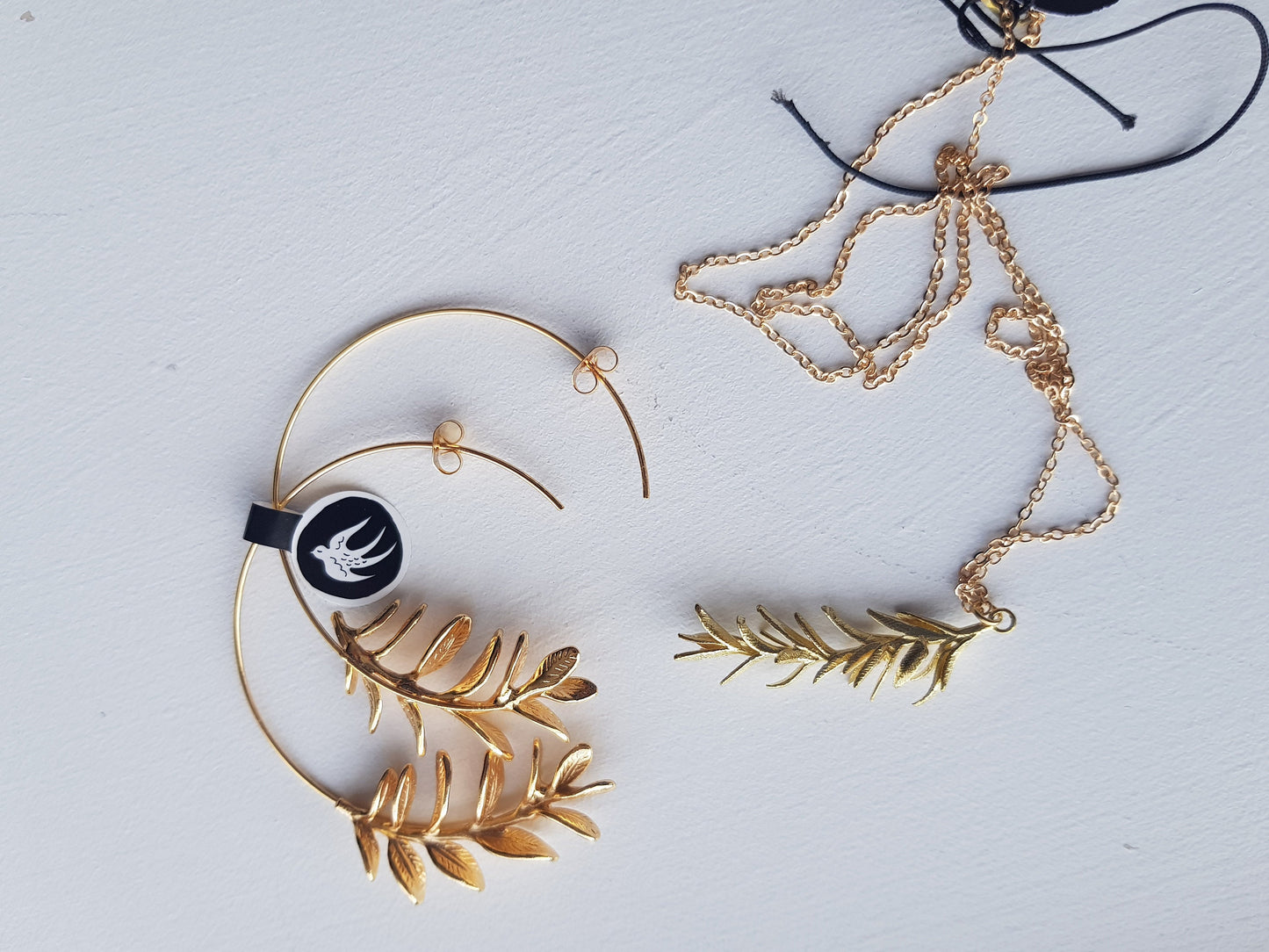 Rosemary Leaf Hoop Earrings, Gold Silver Leaf Hoop Earrings, Realistic Twig Branch Earrings, Gift for Best Friend, 30th Birthday Gift