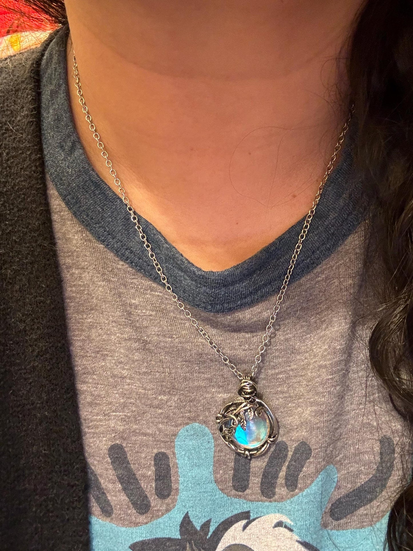 Witch’s Mirror Necklace | Hexenspiegel Protection Amulet From Dark Arts |  Wiccan Amulet | Alter Tool